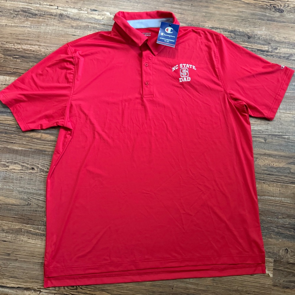 NWT Adidas Champion NC State Dad Polo Mens 2XL Red Wolfpack NCAA College Golf - Picture 2 of 16